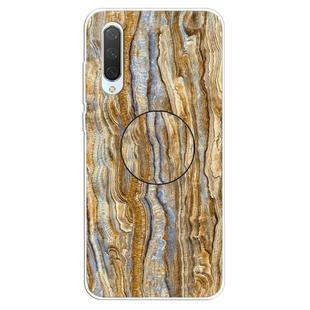 3D Marble Soft Silicone TPU Case Cover Bracket For Xiaomi Mi CC9e(Brown)