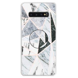 3D Marble Soft Silicone TPU Case Cover Bracket For Galaxy S10(Polytriangle)