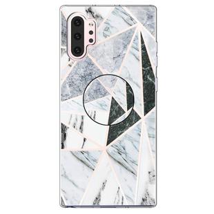 3D Marble Soft Silicone TPU Case Cover Bracket For Galaxy Note10 +(Polytriangle)