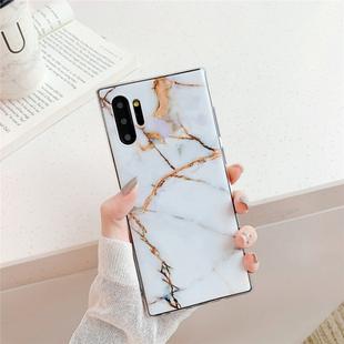 TPU Smooth Marbled IMD Mobile Phone Case for Galaxy Note 10+(White F23)