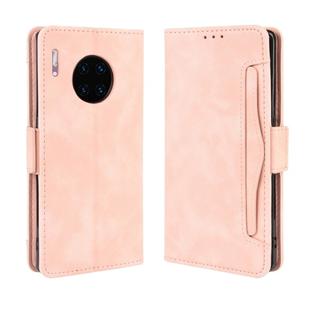 Wallet Style Skin Feel Calf Pattern Leather Case For Huawei Mate 30 Pro,with Separate Card Slot(Pink)