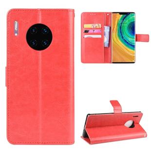 Retro Crazy Horse Texture Horizontal Flip Leather Case for Huawei Mate 30 Pro, with Holder & Card Slots & Photo Frame(Red)