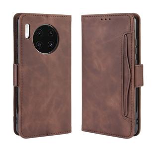 Wallet Style Skin Feel Calf Pattern Leather Case For Huawei Mate 30 ,with Separate Card Slot(Brown)