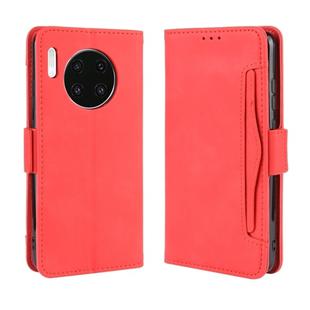 Wallet Style Skin Feel Calf Pattern Leather Case For Huawei Mate 30 ,with Separate Card Slot(Red)