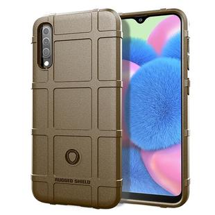 Full Coverage Shockproof TPU Case for Galaxy A30s(Brown)