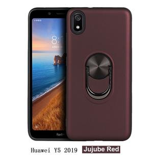 For Huawei Y5(2019)  360 Rotary Multifunctional Stent PC+TPU Case with Magnetic Invisible Holder(Jujube Red)