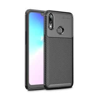 Beetle Series Carbon Fiber Texture Shockproof TPU Case for Galaxy A10s(Black)