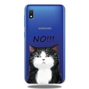 For Galaxy A10    3D Pattern Printing Extremely Transparent TPU Phone Case(NO Cat)