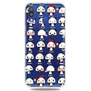 For Galaxy A20 / A30  3D Pattern Printing Extremely Transparent TPU Phone Case(Mini Panda)