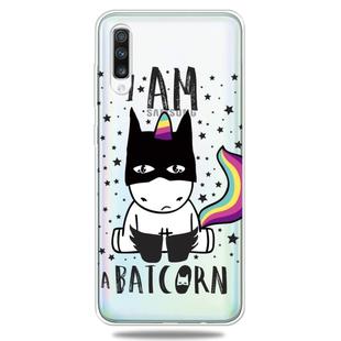 For Galaxy A70    3D Pattern Printing Extremely Transparent TPU Phone Case(Batman)