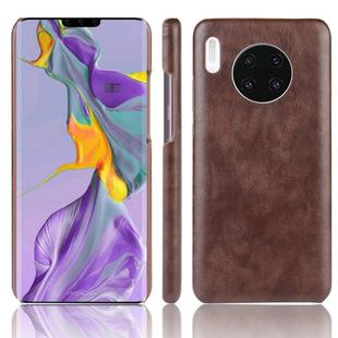 For Huawei Mate 30 Shockproof Litchi Texture PC + PU Case(Brown)