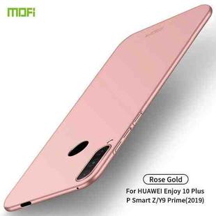 For Huawei P Smart Z/Y9 Prime 2019 MOFI Frosted PC Ultra-thin Hard Case(Rose gold)