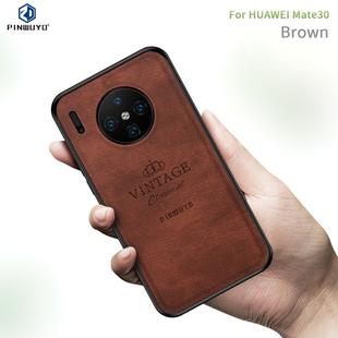 For Huawei Mate 30 PINWUYO Shockproof Waterproof Full Coverage PC + TPU + Skin Protective Case(Brown)