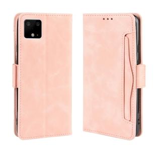 For Google Pixel 4 XL Wallet Style Skin Feel Calf Pattern Leather Case with Separate Card Slot(Pink)