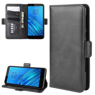 For Motorola Moto E6 Wallet Stand Leather Cell Phone Case with Wallet & Holder & Card Slots(Black)