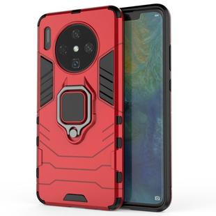 For Huawei Mate 30 PC + TPU Shockproof Protective Case with Magnetic Ring Holder(Red)