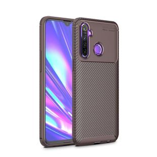 For Xiaomi Redmi Note 8 Carbon Fiber Texture Shockproof TPU Case(Brown)