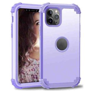 For iPhone 11 Pro Max PC+ Silicone Three-piece Anti-drop Mobile Phone Protective Back Cover(Light purple)