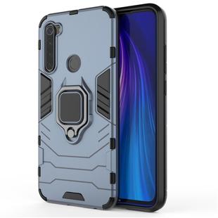 For Redmi Note8 Pro PC + TPU Shockproof Protective Case with Magnetic Ring Holder(Navy blue)