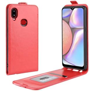 For Samsung Galaxy A10s / M10s Crazy Horse Vertical Flip Leather Protective Case with Card Slot(Red)