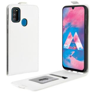 For Galaxy M30s Crazy Horse Vertical Flip Leather Protective Case(White)