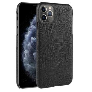 For iPhone 11 Pro Shockproof Crocodile Texture PC + PU Case(Black)