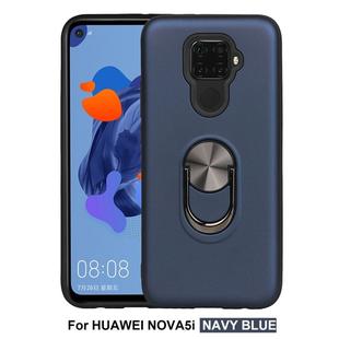 For Huawei Mate 30 Lite / Nova 5i Pro   360 Rotary Multifunctional Stent PC+TPU Case with Magnetic Invisible Holder(Navy Blue)