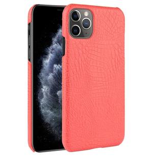 For iPhone 11 Pro Max Shockproof Crocodile Texture PC + PU Case(Red)