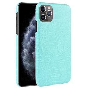 For iPhone 11 Pro Max Shockproof Crocodile Texture PC + PU Case(Light green)