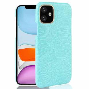 For iPhone 11 Shockproof Crocodile Texture PC + PU Case(Light green)