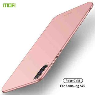 For Galaxy A70 MOFI Frosted PC Ultra-thin Hard Case(Rose gold)
