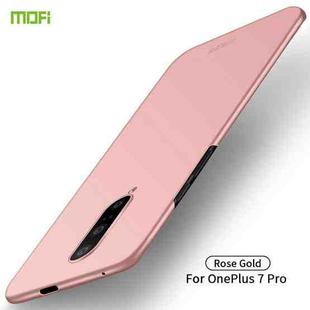 For Oneplus7 Pro MOFI Frosted PC Ultra-thin Hard Case(Rose gold)