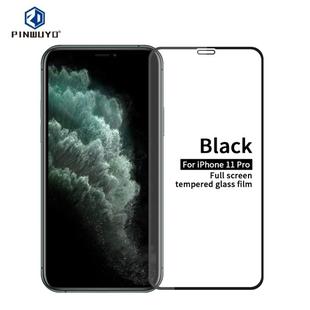 For iPhone 11 Pro PINWUYO 9H 2.5D Full Screen Tempered Glass Film(Black)