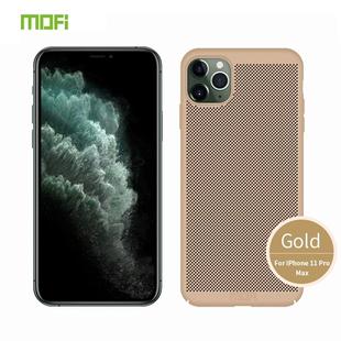 For iPhone 11 Pro Max MOFI Breathable PC Ultra-thin All-inclusive Protective Case(Gold)