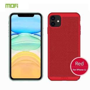 For iPhone 11 MOFI Breathable PC Ultra-thin All-inclusive Protective Case(Red)