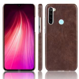 For Xiaomi Redmi Note 8 Shockproof Litchi Texture PC + PU Case(Brown)