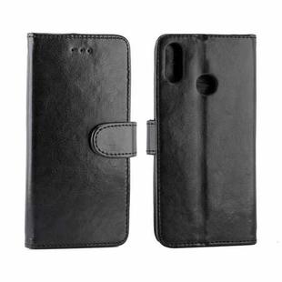 For Realme3 Crazy Horse Texture Horizontal Flip Leather Case with Holder & Card Slots & Wallet & Photo Frame(black)