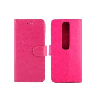 For Vodafone Smart V10 Crazy Horse Texture Horizontal Flip Leather Case with Holder & Card Slots & Wallet & Photo Frame(Magenta)