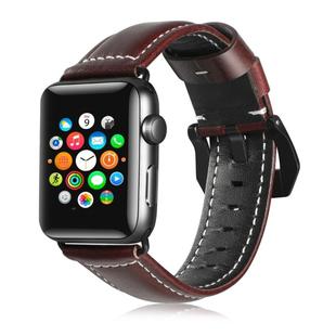 Suitable For Apple Watch 3 / 2 / 1 Generation 42mm Universal Tree Leather Strap(Coffee)