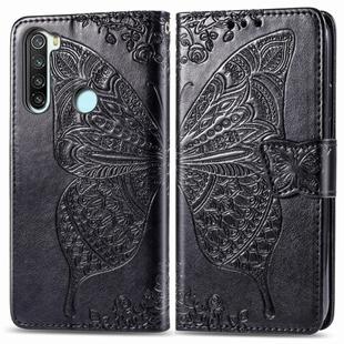 For Xiaomi Redmi Note 8  Butterfly Love Flower Embossed Horizontal Flip Leather Case with Bracket / Card Slot / Wallet / Lanyard(Black)