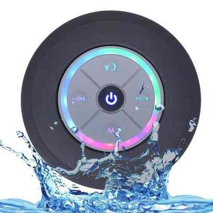 BTS-09 Wireless Bluetooth Speaker Waterproof Led FM Radio Subwoofer Bluetooth Column TF Card Suction Cup Mini Shower Speaker(Black)