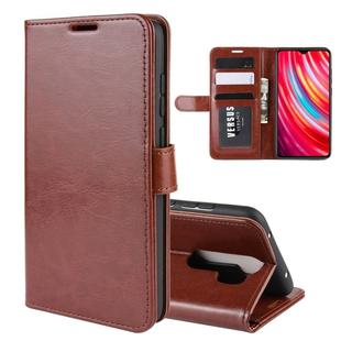 For Xiaomi Redmi Note 8 Pro R64 Texture Single Fold Horizontal Flip Leather Case with Holder & Card Slots & Wallet(Brown)