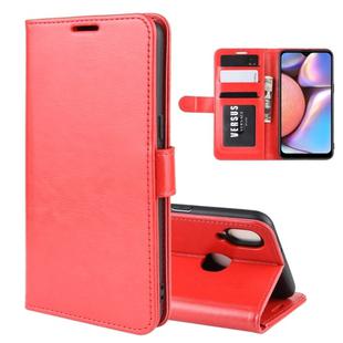 For Galaxy A10S R64 Texture Single Fold Horizontal Flip Leather Case with Holder & Card Slots & Wallet(Red)