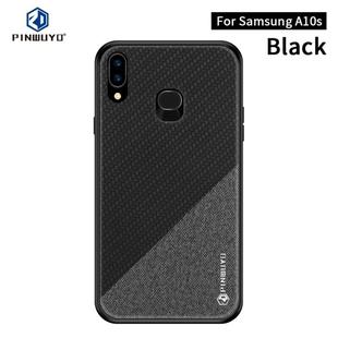 For Galaxy A10S PINWUYO Rong Series  Shockproof PC + TPU+ Chemical Fiber Cloth Protective Cover(Black)