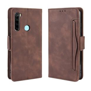 For Xiaomi Redmi Note 8 Wallet Style Skin Feel Calf Pattern Leather Case ，with Separate Card Slot(Brown)