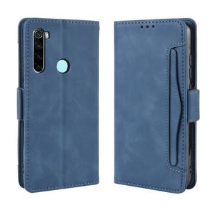 For Xiaomi Redmi Note 8 Wallet Style Skin Feel Calf Pattern Leather Case ，with Separate Card Slot(Blue)