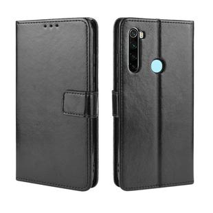 For Xiaomi Redmi Note 8 Retro Crazy Horse Texture Horizontal Flip Leather Case , with Holder & Card Slots & Photo Frame(Black)