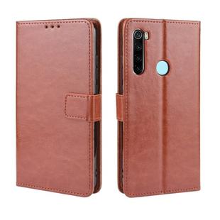 For Xiaomi Redmi Note 8 Retro Crazy Horse Texture Horizontal Flip Leather Case , with Holder & Card Slots & Photo Frame(Brown)