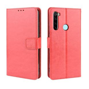 For Xiaomi Redmi Note 8 Retro Crazy Horse Texture Horizontal Flip Leather Case , with Holder & Card Slots & Photo Frame(Red)