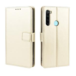 For Xiaomi Redmi Note 8 Retro Crazy Horse Texture Horizontal Flip Leather Case , with Holder & Card Slots & Photo Frame(Gold)